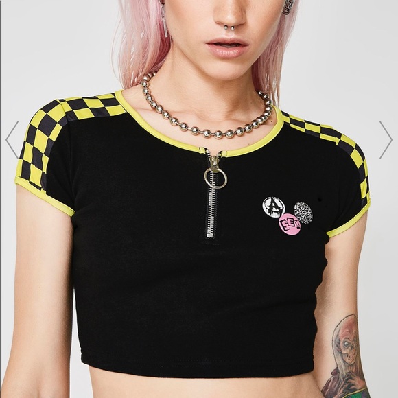 NEW SET🌟 Dolls Kill currentmood crop & skirt - Picture 2 of 7